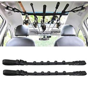 釣り ロッドベルト 車用ロッドホルダー マジック式車内固定マルチベルト