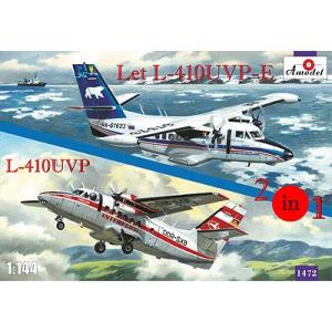 Aモデル 1472 1/144 チェコ LTE L-410UVP-E & UVP 小型双発旅客機 2機セット｜rainbowten