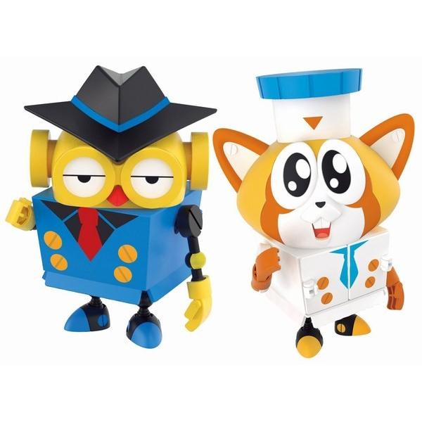 バンダイ ピカちんロボ スパイフクロウのジェームズ &amp; グルメタヌキのパティセット 「ポチっと発明ピ...