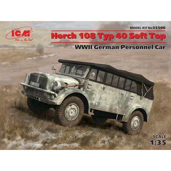 ICM 35506 1/35 WWII ドイツ 重統制型軍用車 Typ40 ホルヒ108 ソフトトッ...
