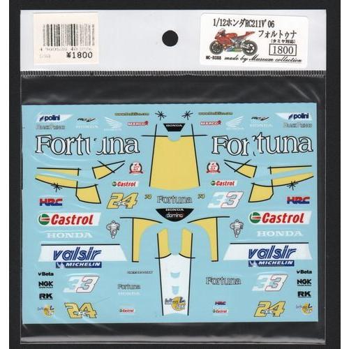 ミュージアムコレクション D388 1/12 ホンダ RC211V'06 フェルトゥナ(デカール)タ...