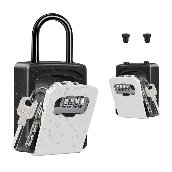 ZHEGE セキュリティキーボックス 壁掛け 鍵 収納 4桁ダイヤル式 防犯 盗難防止