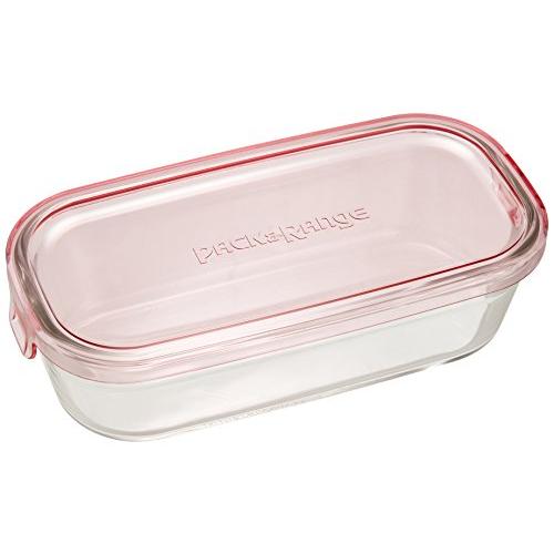 イワキ 耐熱ガラス 保存容器 ピンク 長方形 M 500ml パック&amp;レンジ KC3246N-P