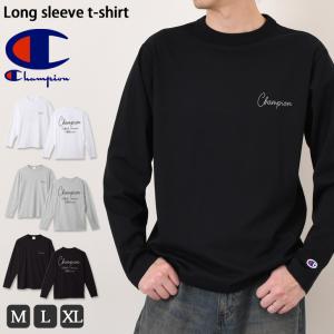 チャンピオン Champion ロングスリーブ メンズ レディース 長袖 トップス カットソー クルーネック C3-B408 プリント コットン｜JOKnet Yahoo!店