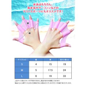 水かき フィンガーパドル 水泳 シリコン プー...の詳細画像5