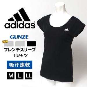 Tシャツ 半袖 フレンチスリーブ レディース トップス アディダス adidas 吸汗速乾 AP6652 ブラック 黒 伸縮性 スポーツ ポイント消化｜rainbunker