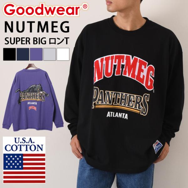 ロンT メンズ トップス 長袖 Goodwear グッドウェア NUTMEG ナツメグ ベースボール...