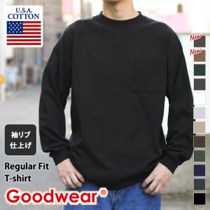 グッドウェア Goodwear 綿100％ Tシャツ 長袖 クルーネック
