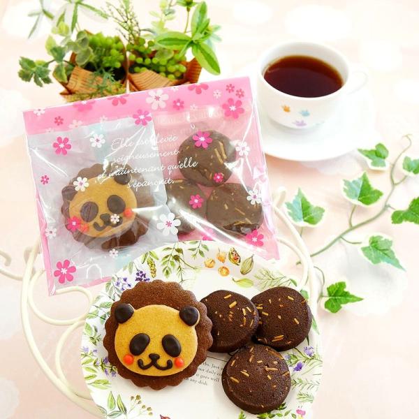 プチギフト お洒落 お菓子 かわいい 退職 挨拶 引っ越し パンダ ビスケット ココア クッキー