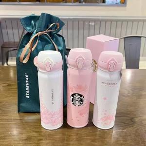 スターバックス starbucks 水筒 魔法瓶 ステンレスボトル 桜 水筒 500ml 保冷保温 魔法瓶 男女兼用 軽量構造 直飲み｜rains-shop