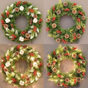 クリスマスリース クリスマス飾り led電池式 ...の商品画像