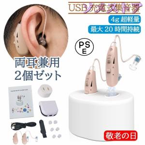 集音器 耳掛け式 2個セット USB充電式 小型...の商品画像