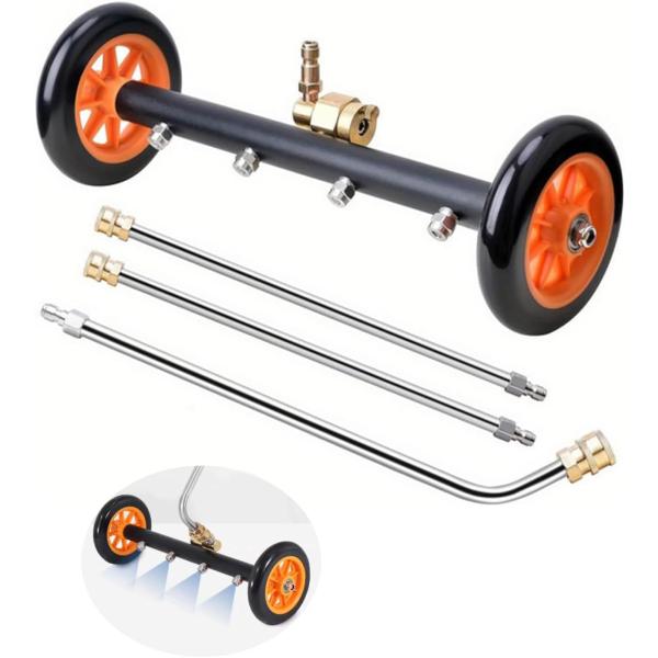 【2026NEW】アンダーキャリッジ高圧洗浄機 4000 PSIアタッチメント 多目的4ノズル ウォ...