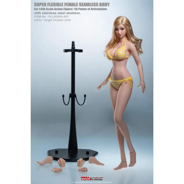 TBLeague 1/6 超柔軟性シームレス 女性 素体ボディ ヘッド、ビキニ、交換パーツのフルセッ...