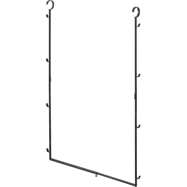 山崎実業 5679 伸縮収納力アップ2段ハンガー スマート ブラック