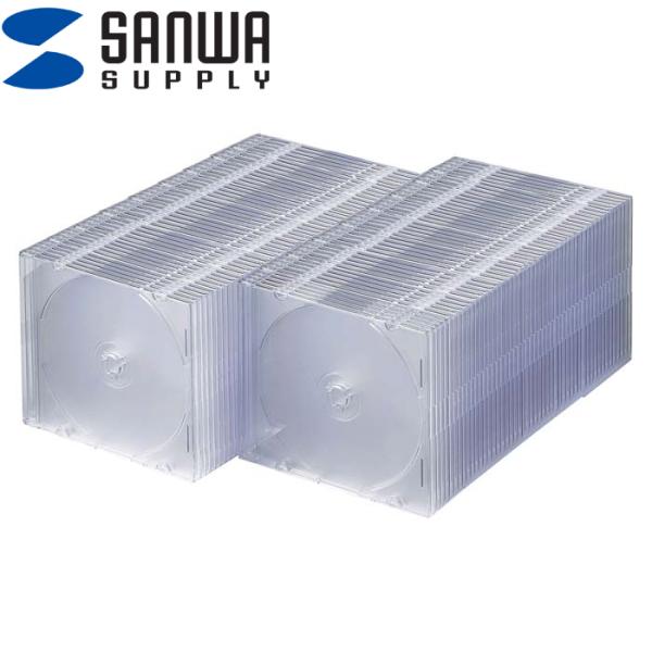 サンワサプライ FCD-PU100CLN Blu-ray・DVD・CDケース(スリムタイプ・100枚...