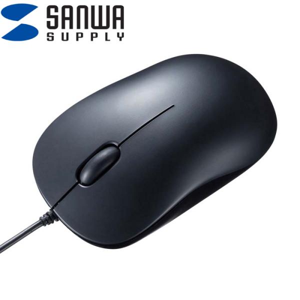 サンワサプライ MA-BLC194SBK 有線Type-CブルーLEDマウス(静音タイプ)