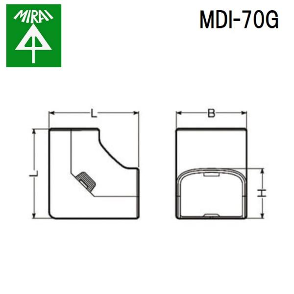 未来工業 MDI-70G モールダクト(ダクト入ズミ) 1個 MIRAI