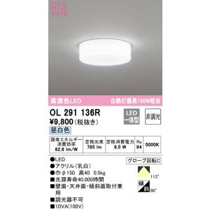 ODELIC（オーデリック） OL291335R 小型シーリングライト LED一体型 温