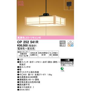 オーデリック 和照明 ペンダントライト 【OP252971NR】 【OP 252 971NR