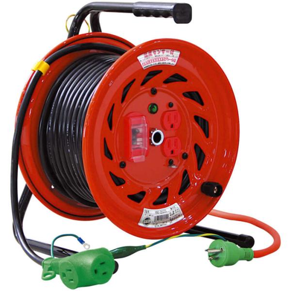 日動工業 RND-EK20S 電工ドラム 100V 屋内型 過負荷漏電保護兼用ブレーカー付 びっくリ...