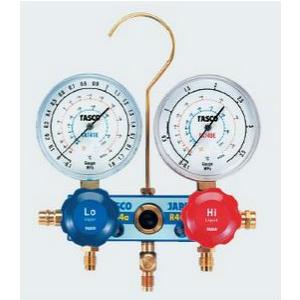 DENGEN 134a用2バルブマニホールドゲージ CP-MG213N : エヒメマシン