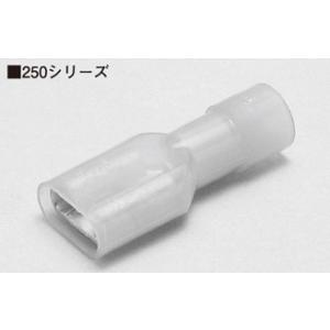 ニチフ 差込形接続端子 FA形 赤透明 TMEDN630809-FA (100個入)
