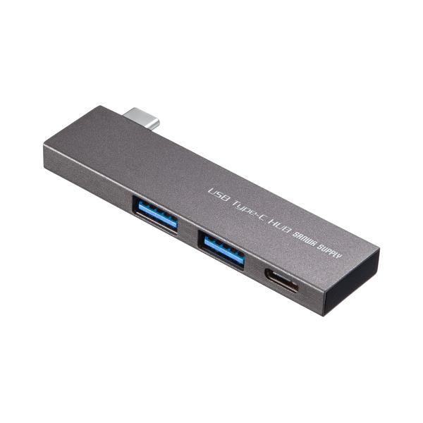 サンワサプライ USB-3TCH22SN USB Type-C 3ポートスリムハブ SANWASUP...