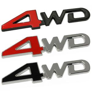4WD プレート エンブレム ステッカー カスタム ラベル ドレスアップ カー用品 ポイント消化 送料無料 Dタイプ