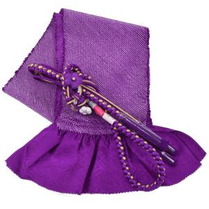 振袖　袋帯　帯揚げ　帯締めセット　紫系 振袖用 帯締め帯揚げセット 紫 帯締め 帯揚げ 帯締 帯揚 総絞り