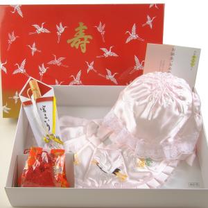 2点までメール便OK お宮参り よだれかけ 帽子 2点セット フードセット