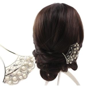 SOUBIEN（創美苑） バチ型簪 金色 ゴールド ティアラ 冠 フェイク