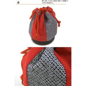 ちりめん鹿の子巾着 利休バッグ 振袖用 成人式...の詳細画像3