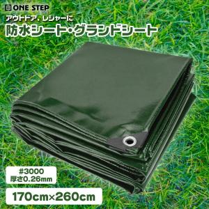 防水シート 屋外 床 屋根 厚手 グリーンシート od グランドシート 260×170 ブルーシート ハトメ付き