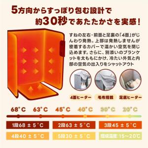 パネルヒーター 足元ラウンド型 360°発熱 ...の詳細画像5
