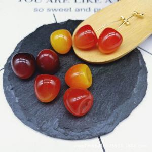 アクリルパーツ さくらんぼ形 片穴 約16mm