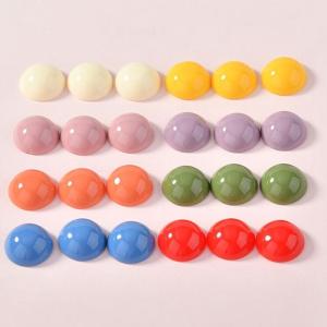 アクリルパーツ　7カラーデコパーツ 半円 約13mm