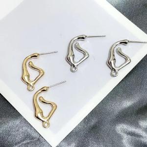 デザインポストピアス  デザインフープ  カン付き　サージカルステンレス