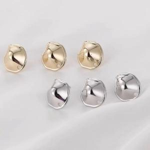 ピアス金具 アクセサリーパーツ 不規則円形 ピアス 穴有り