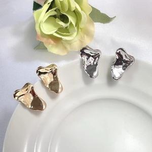 ピアス金具 デザイン不規則ピアス 裏カン付き　サージカルステンレス
