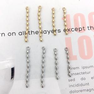 チェーン　チャームパーツ　 ナツメ　オーバル　ビーズ繋ぐ　