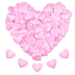 WANDIC ハート紙吹雪生地, 400個 ハートスポンジの花びらの装飾 バレンタインハート紙吹雪スポンジ バレンタインデーのテーブルスキャッター デ