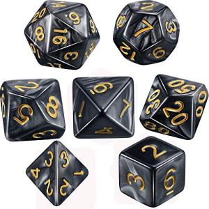 Yourandoll 7個 多面体のダイス サイコロ 16mm D20 D12 D10 D8 D6 D4 Dungeons and Dragons