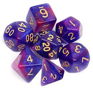 Yourandoll 7個 多面体のダイス サイコロ 16mm D20 D12 D10 D8 D6 D4 Dungeons and Dragons