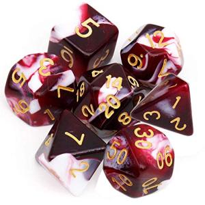 Yourandoll 7個 多面体のダイス サイコロ 16mm D20 D12 D10 D8 D6 D4 Dungeons and Dragons