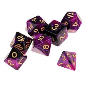 Yourandoll 7個 多面体のダイス サイコロ 16mm D20 D12 D10 D8 D6 D4 Dungeons and Dragons