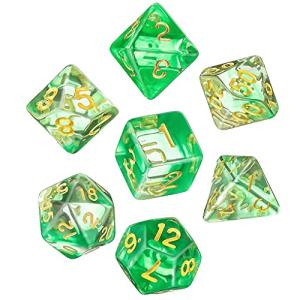 Yourandoll 7個 多面体のダイス サイコロ 16mm D20 D12 D10 D8 D6 D4 Dungeons and Dragons