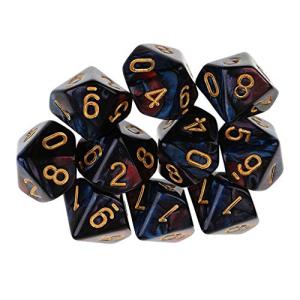 Yourandoll 10個 多面体ダイス D10サイコロ 10面 D10 ダイス Dungeons and Dragons  DND  TRPG