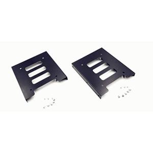2枚セット PC用 2.5インチSSD HDD →3.5インチ 金属 マウント アダプター ブラケット ドック ハード ドライブ ホル