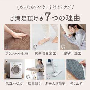 ラグ 135×185cm 洗える 1.5畳 抗...の詳細画像3